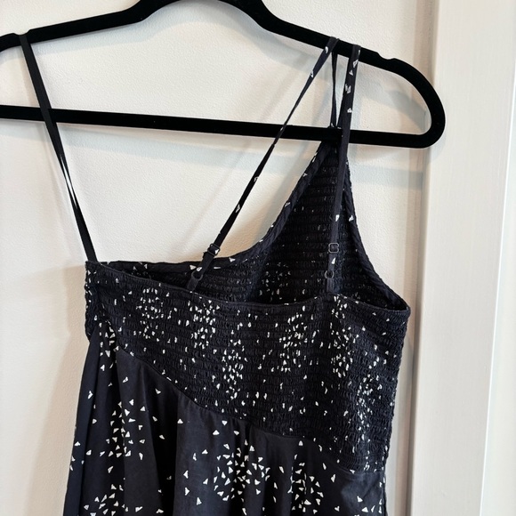 Urban Outfitters Dahlia Smocked One Shoulder Black White Detail Sundress S - Picture 6 of 13